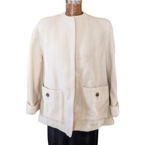 Vintage White Cream Ladies Winter Coat | Erlebacher | Made in Washington DC